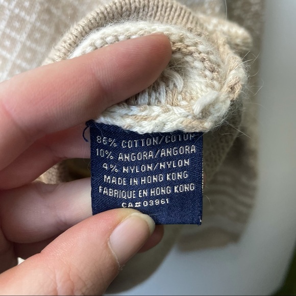 DENVER HAYES cream and tan 2XL women’s sweater neck Crewneck - Picture 5 of 5